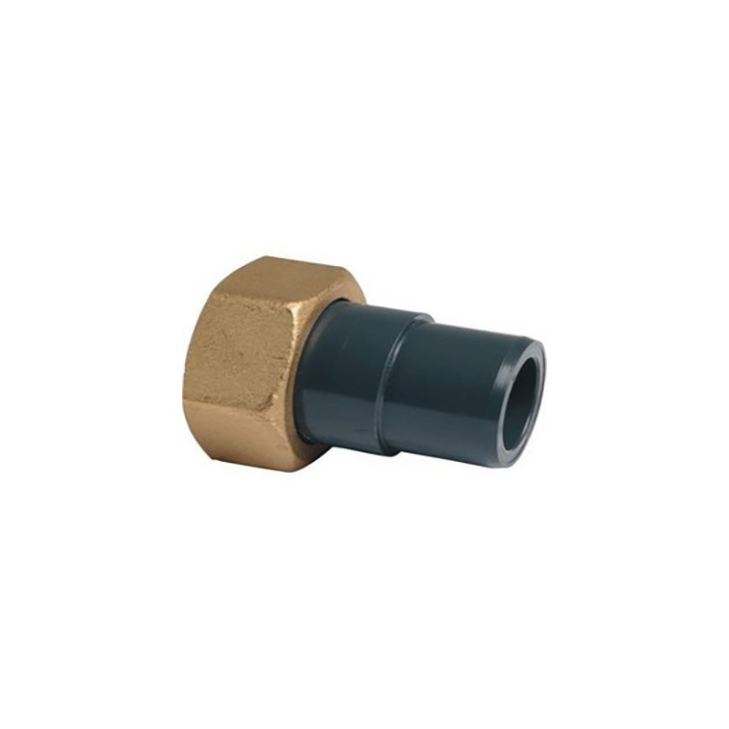 Union ecrou laiton PVC pression D40 elevage