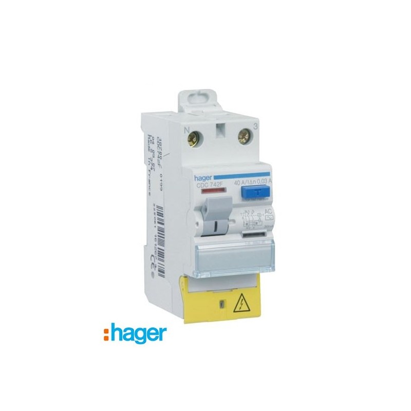 Inter differentiel 2P 40A 30mA AC elevage