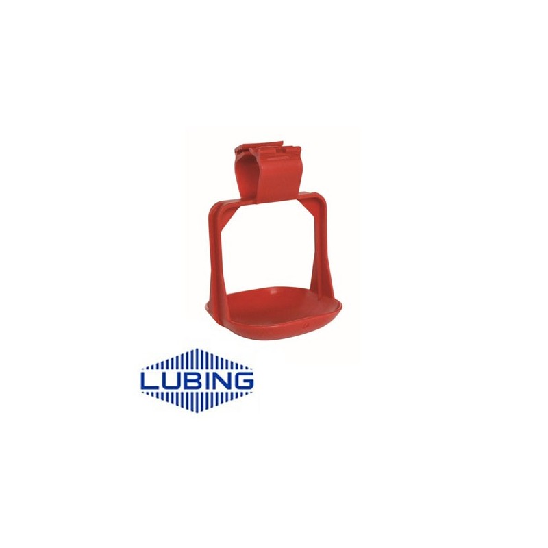Godet récupérateur rouge poulets LUBING 4612 Volaille Godet récupérateur rouge poulets LUBING 4612 Volaille