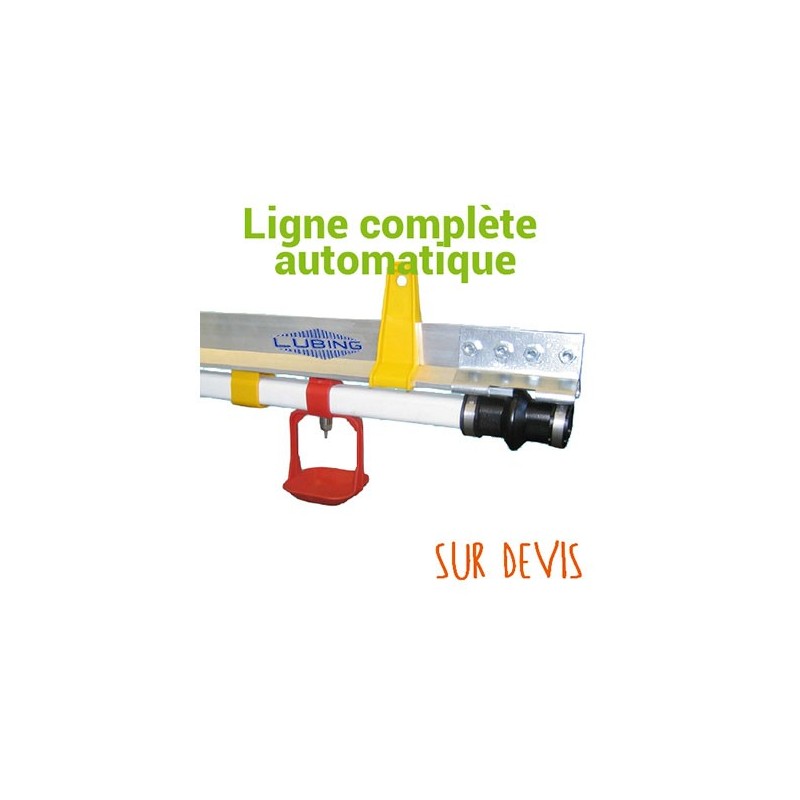 Ligne abreuvement pipettes multidirectionnelles volailles Lubing