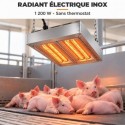 Radiant électrique inox 1200 W sans thermostat