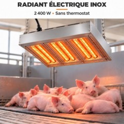 Radiant électrique inox 2400 W sans thermostat