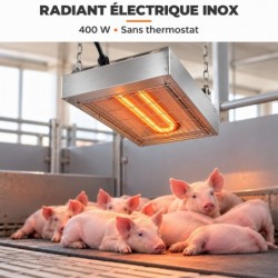 Radiant électrique inox 400 W sans thermostat