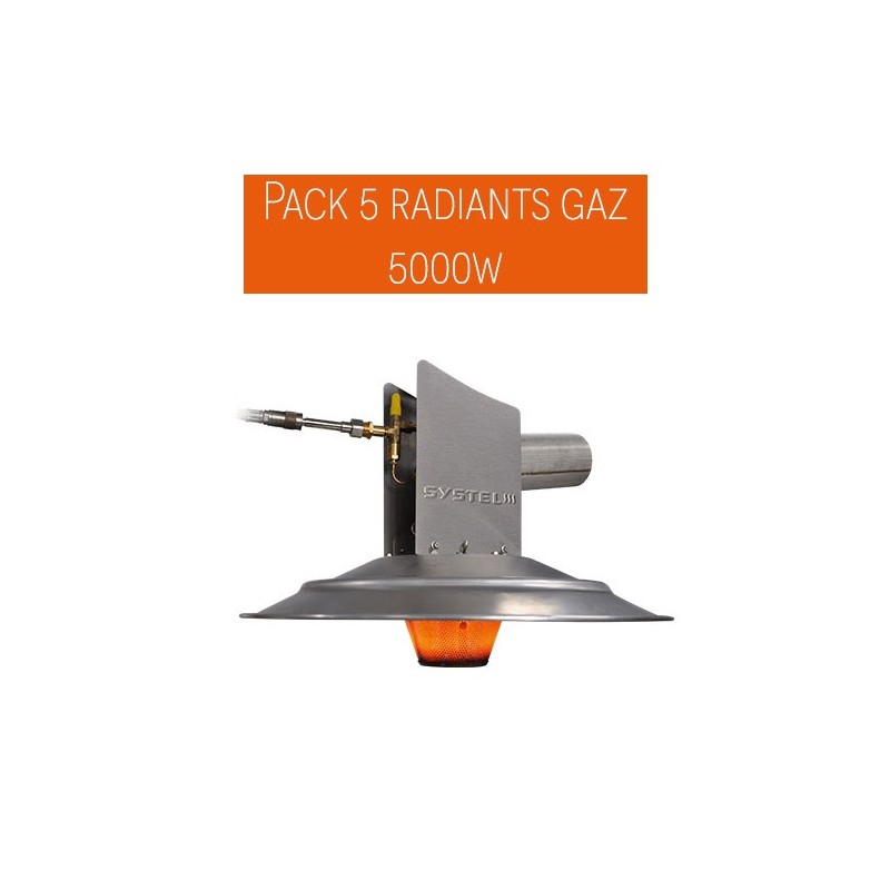 pack Radiant gaz SYSTEL SOLAIR 5000w Volaille