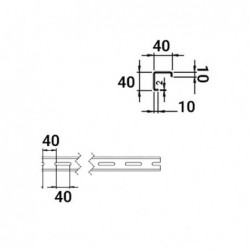 cornière profil perforée 40x40 fixation batiment elevage 