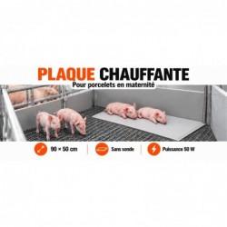 Plaque chauffante porcelets sans sonde 0.90x0.50cm