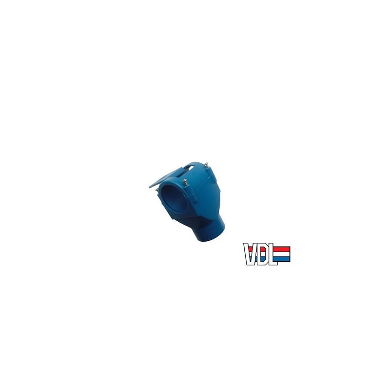 Te descente tube D50 vanne bleue elevage porc Te descente tube D50 vanne bleue elevage porc