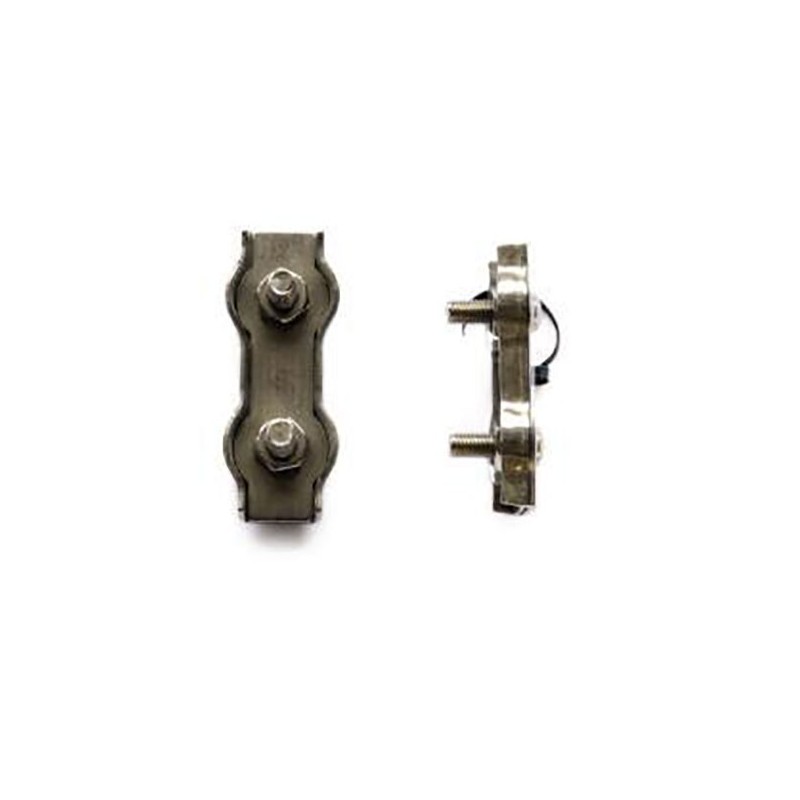 Serre cable inox plat 2 boulons elevage