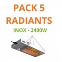 Pack 5 radiants à résistances en inox 2400