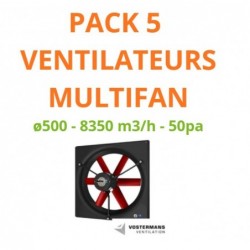 Pack 5 ventilateurs à cadre ø500 mm