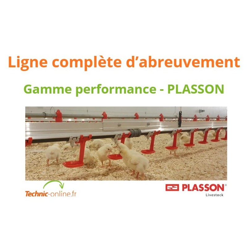 Ligne complète d'abreuvement poulets de chair