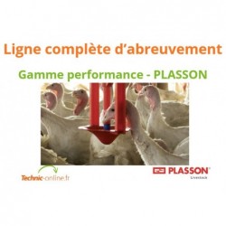 Ligne complète d'abreuvement dindes
