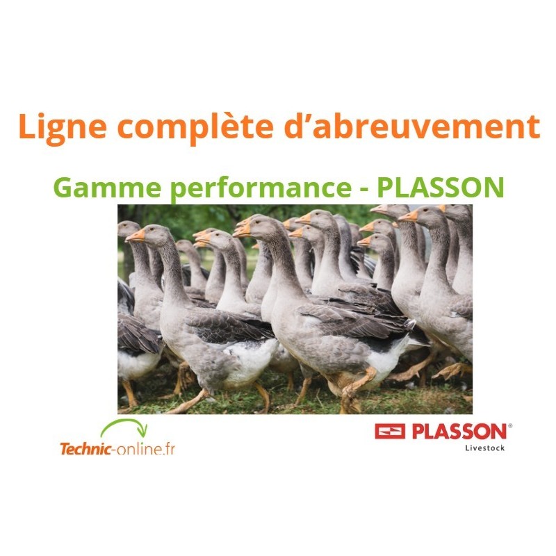 Ligne complète d'abreuvement  oies
