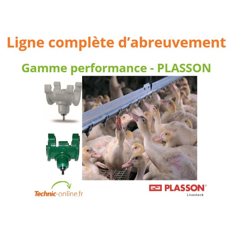 Ligne complète d'abreuvement canards