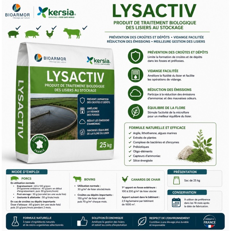 Lysactiv traitement des lisiers au stockage