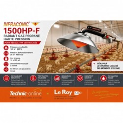 Radiant gaz INFRACONIC 1500HP-F avec kit filtrant