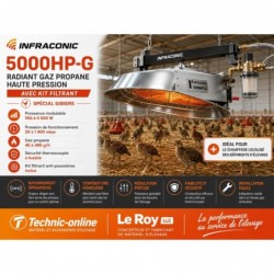 Radiant gaz INFRACONIC 5000HP-G avec kit filtrant