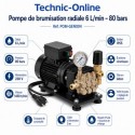 Pompe de brumisation professionnelle radiale 6 L/m
