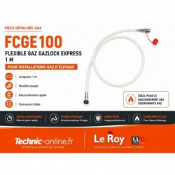 Flexible gaz Gazlock Express 1 m