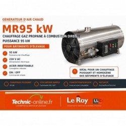 Générateur d’air chaud gaz propane MR95 – 95 kW