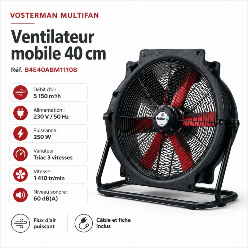 Ventilateur mobile ø400 mm