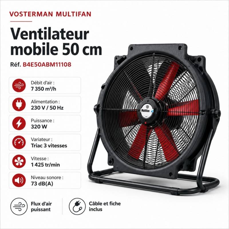 Ventilateur mobile ø500 mm