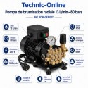 Pompe de brumisation professionnelle radiale 13L/m