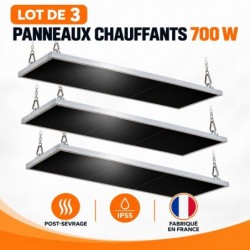 Lot de 3 panneaux chauffants post-sevrage