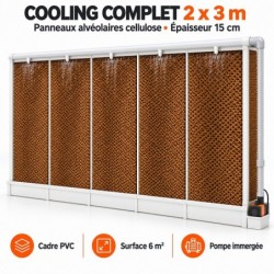 Cooling complet 2 × 3 m – panneaux cellulose 15 cm