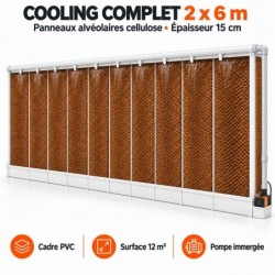 Cooling complet 2 × 6 m avec panneaux cellulose 15 cm