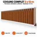 Cooling complet 2 × 12m avec panneaux cellulose 15 cm