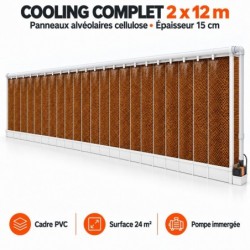 Cooling complet 2 × 12m avec panneaux cellulose 15 cm