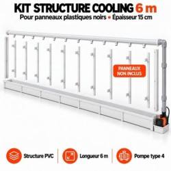 Kit structure cooling 6 m pour panneaux plastique